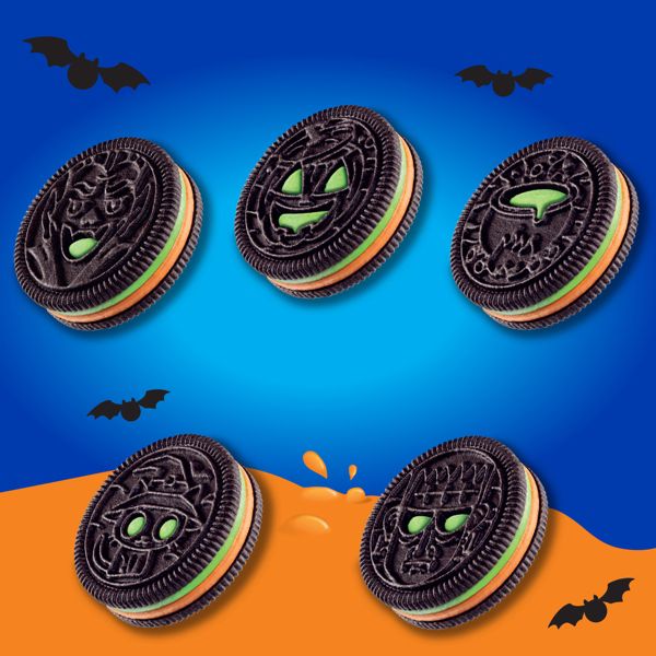 Oreo Halloween Green and Orange Creme