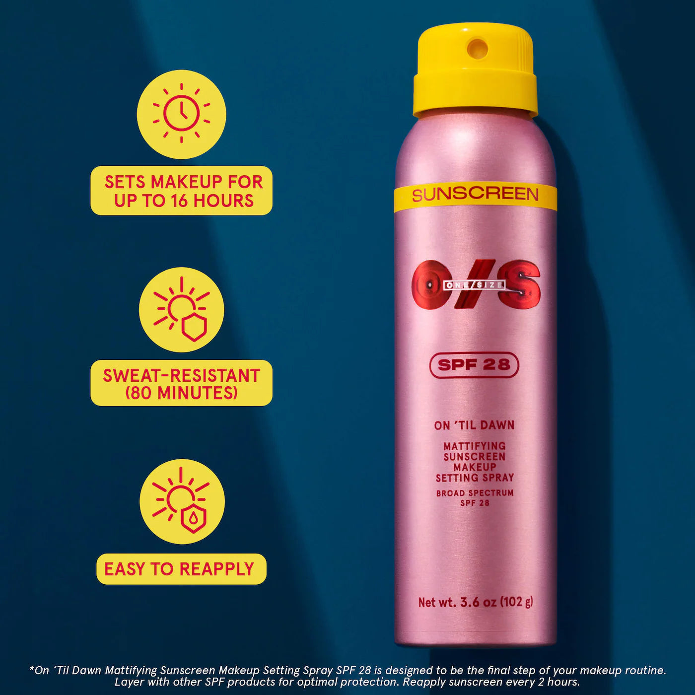 Onesize Sunscreen Makeup Setting Spray SPF 28