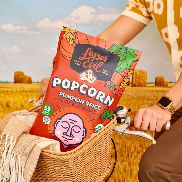 LesserEvil Organic Popcorn Pumpkin Spice