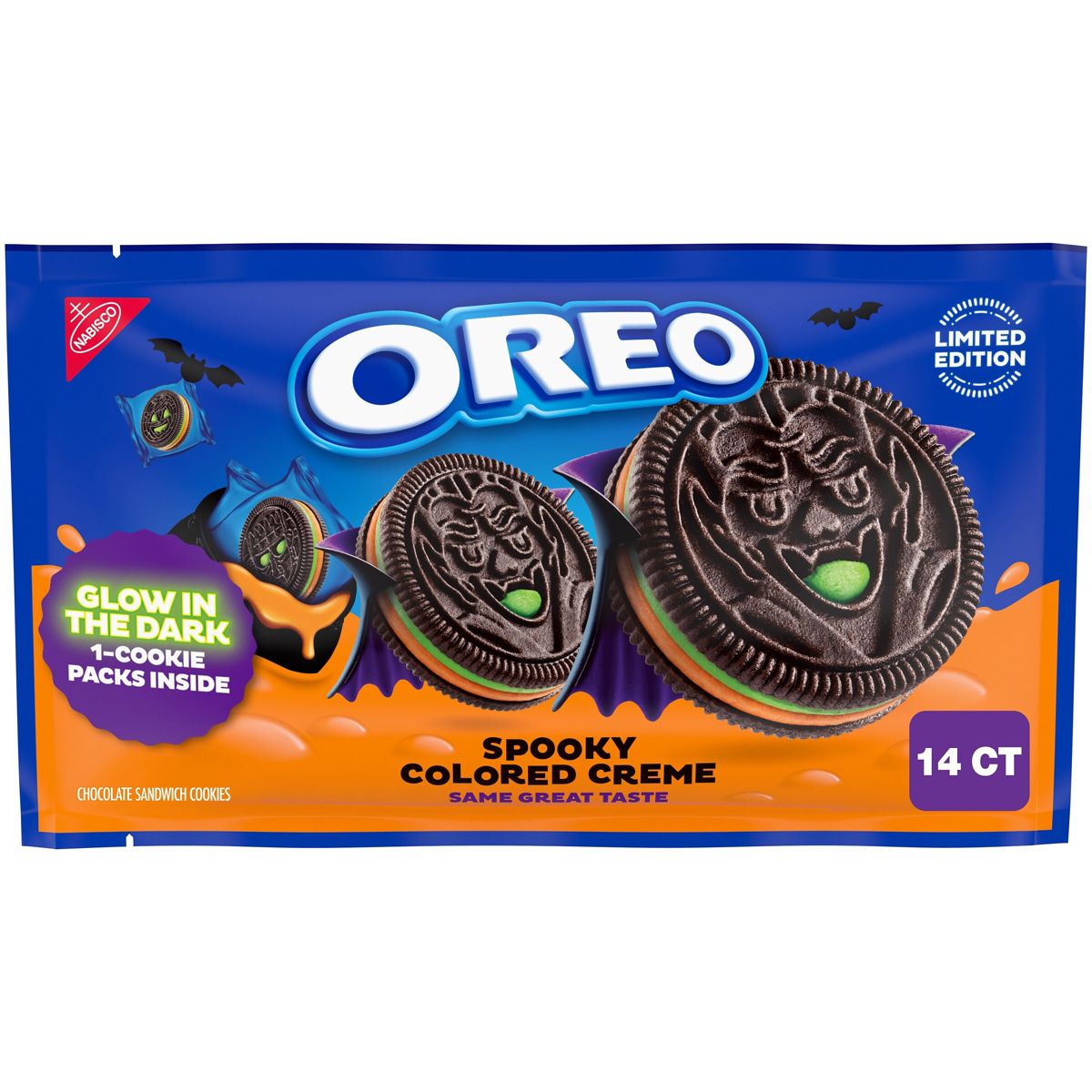 Oreo Halloween Green and Orange Creme