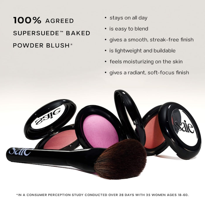 Saie SuperSuede™ Talc-Free Powder Blush