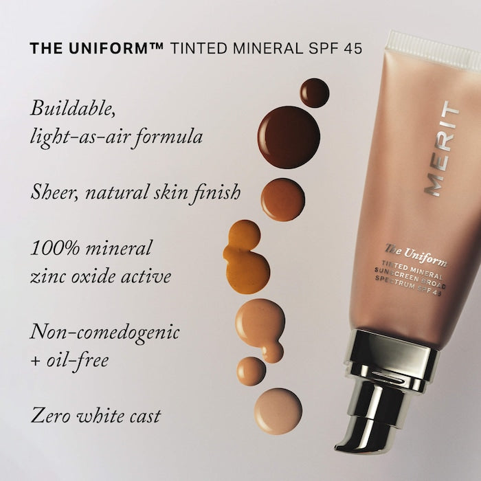 Merit The Uniform TINTED MINERAL SUNSCREEN SPF 45